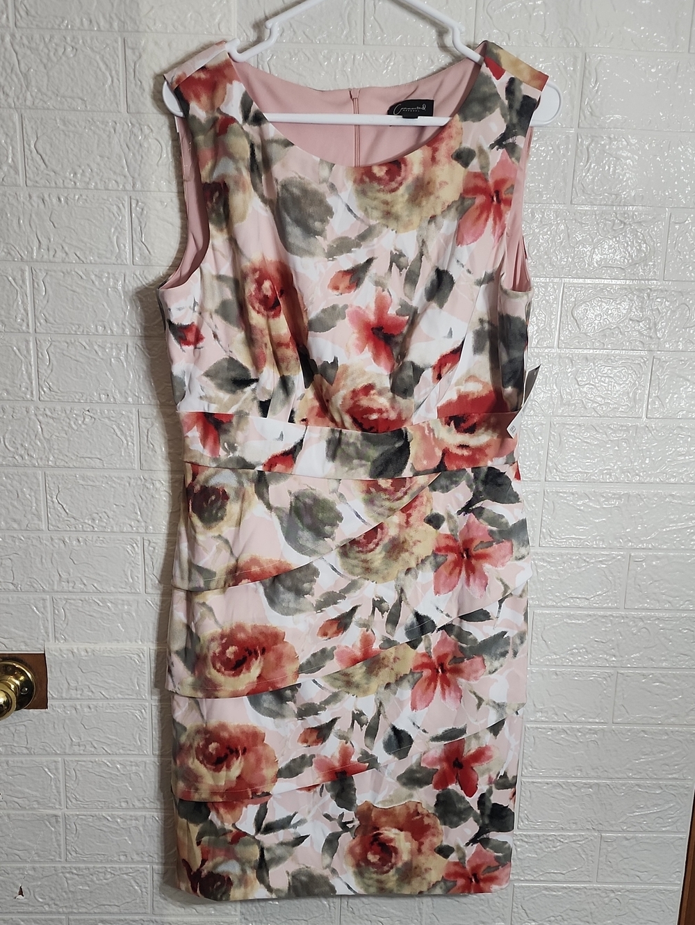 connected apparel Pink Floral Sheath Dress